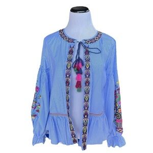 Zara Women Embroidered coverup sz s